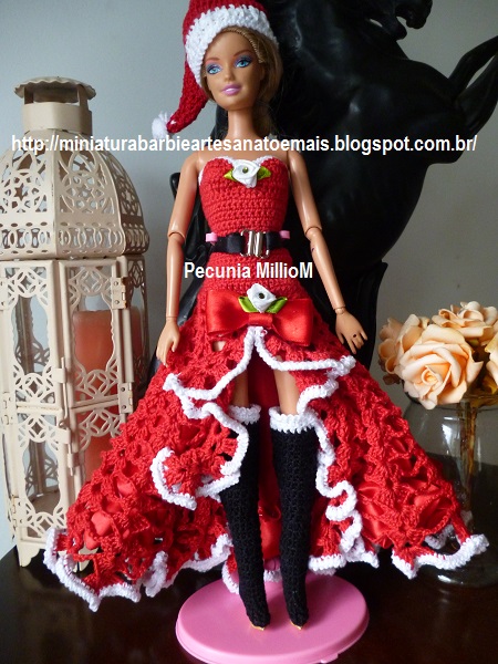 Roupas e Acessórios de Crochê Para Boneca Barbie Por Pecunia Milliom 