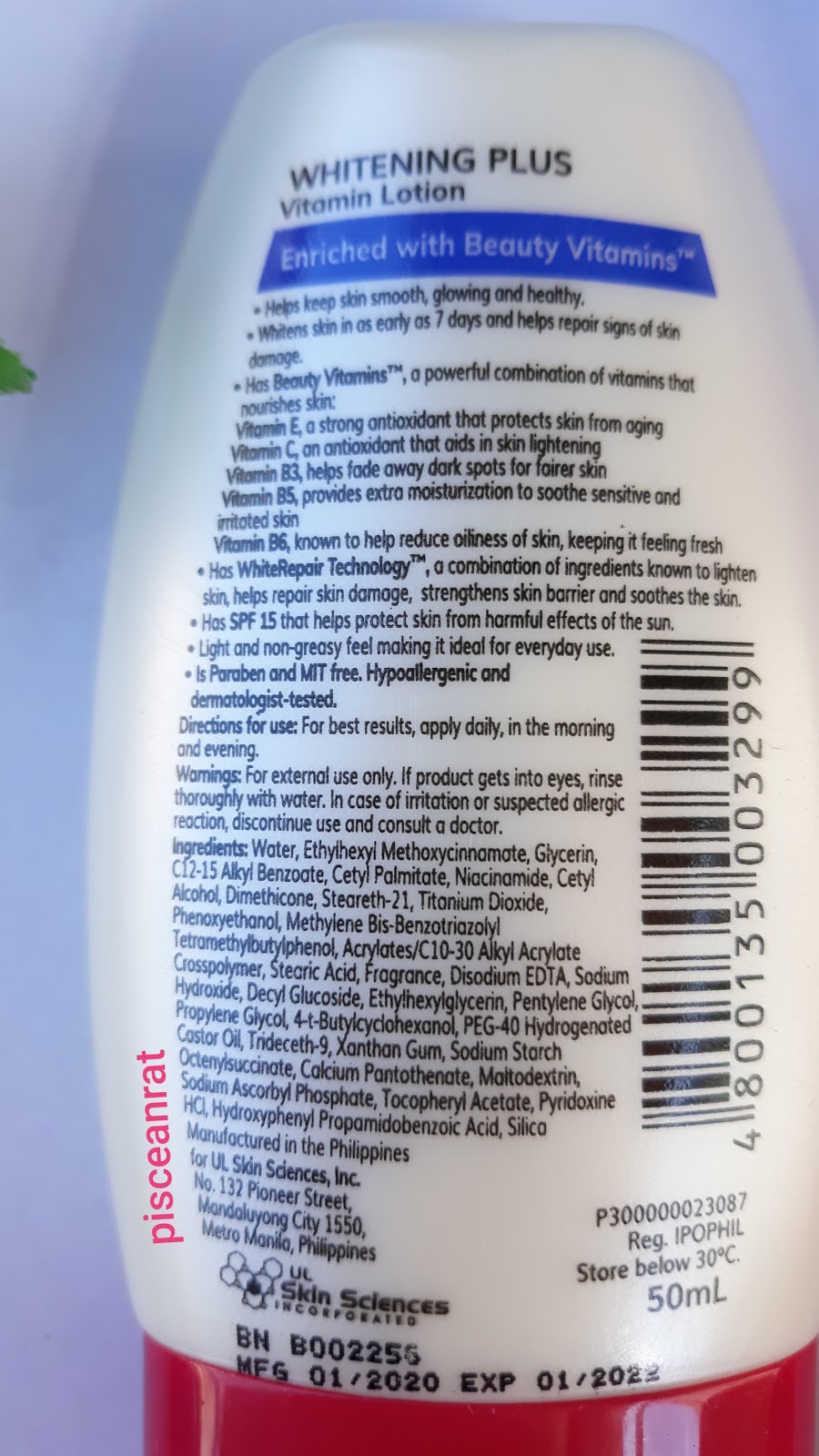 MYRA difference Classic Whitening VS Whitening Plus Lotion