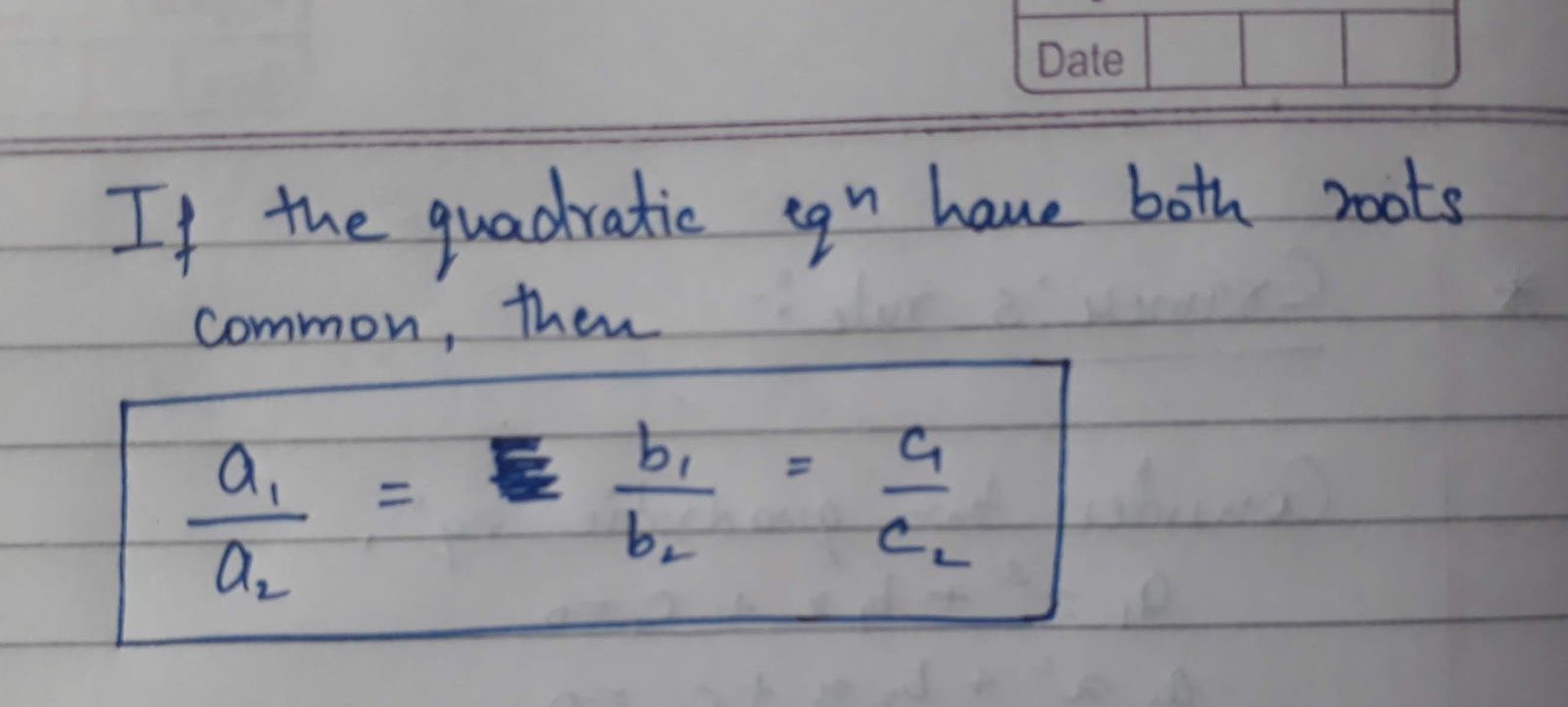Crazy Maths Cramer's rule for Quadratic equations(condition of common