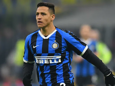 Sanchez playing for Inter Milan. Image from DailyMail