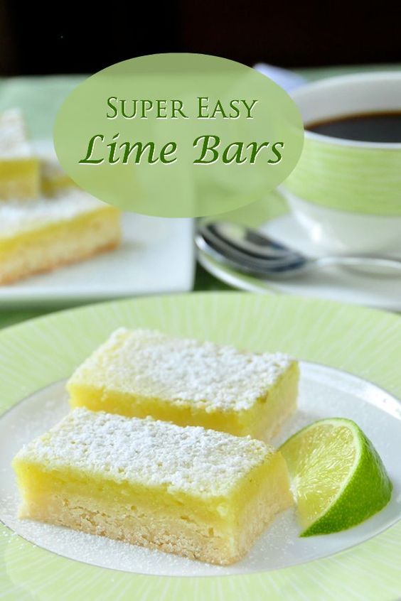 LIME BARS. 5 INGREDIENTS, SUPER EASY Easy Food Recipes