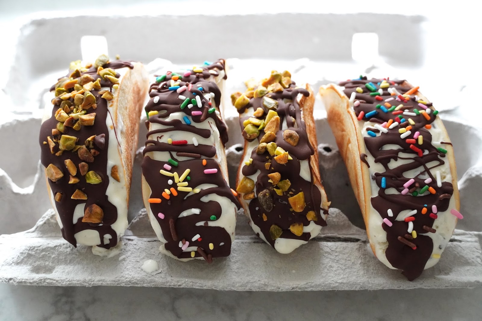 Playing with Flour Ice cream tacos and life in June