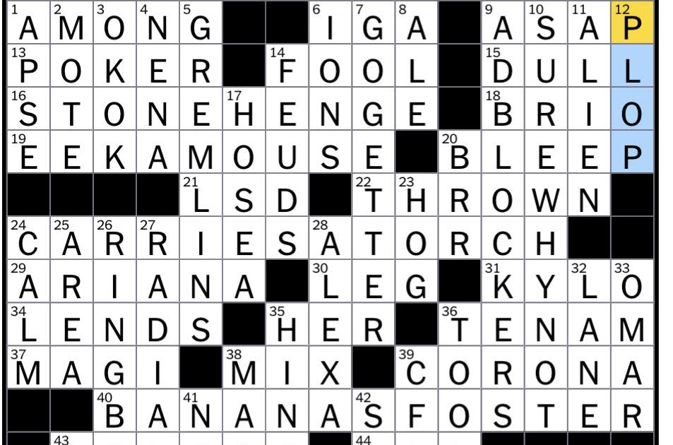Rex Parker Does the NYT Crossword Puzzle Classic British rock group
