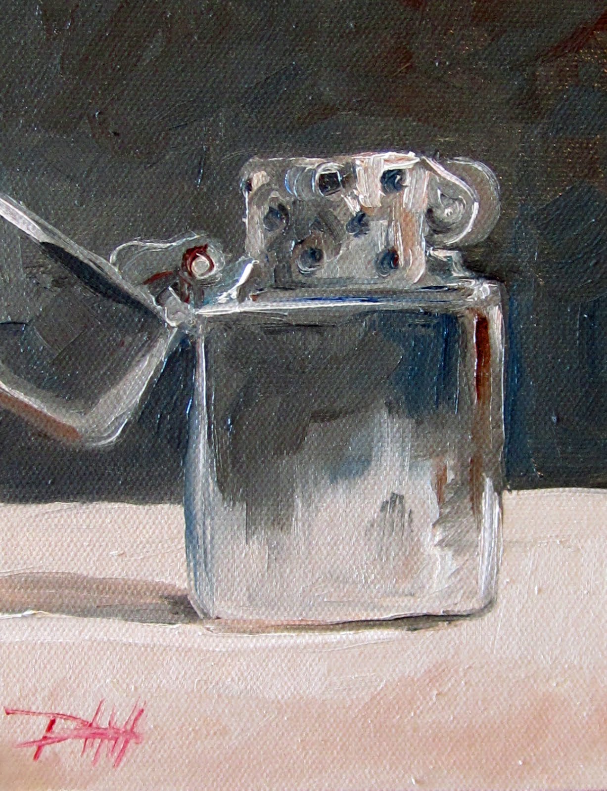 Painting of the Day, Daily Paintings by Delilah Zippo Lighter