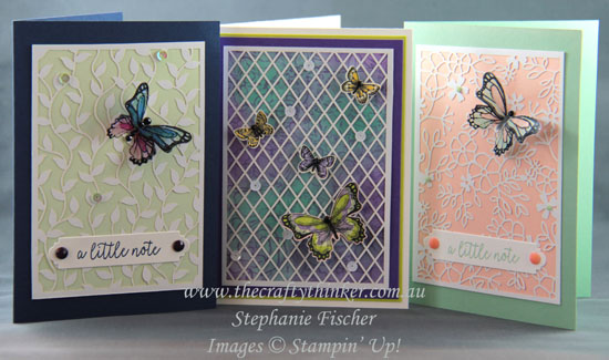 #thecraftythinker #stampinup #cardmaking #stampingontoacetate #butterflygala , Butterfly Gala Bundle, Delightfully Detailed Laser Cut paper, stamping onto Window Sheet, Stampin' Up Australia Demonstrator, Stephanie Fischer, Sydney NSW