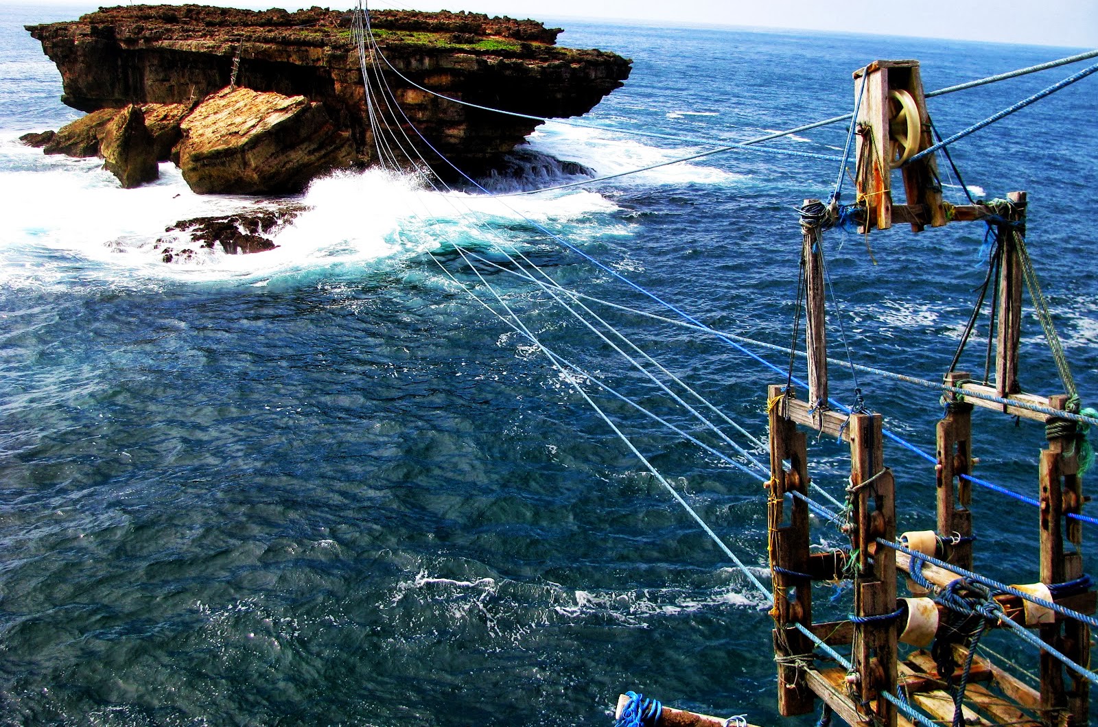 negaranegiri: Naik Gondola di Pantai Timang, Gunung Kidul, Yogyakarta