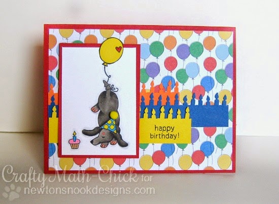 Happy Birthday Card by Crafty Math Chick | Delightful Doxies Stamp set by Newton's Nook Designs