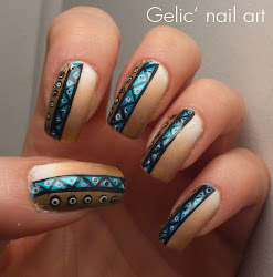 nail american native tribal gelic gold antique