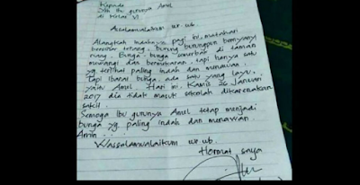 Surat Ayah Amel untuk Ibu Guru Ini Jadi Viral, Ternyata Isinya Bikin Ngakak Surat Ayah Amel untuk Ibu Guru Ini Jadi Viral, Ternyata Isinya Bikin Ngakak