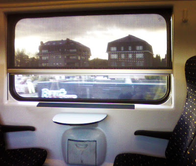 is it a marina? is it tv? is it a train window? 