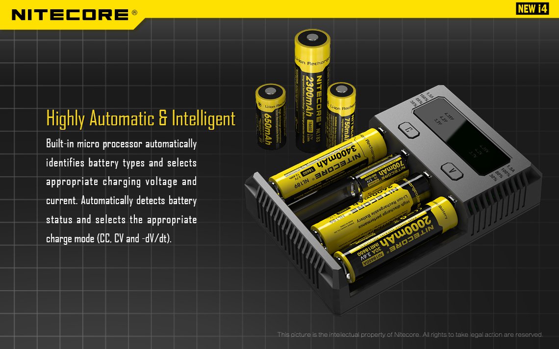 Nitecore i2 i4 New Smart Intelligent Battery Charger Malaysia 3pin
