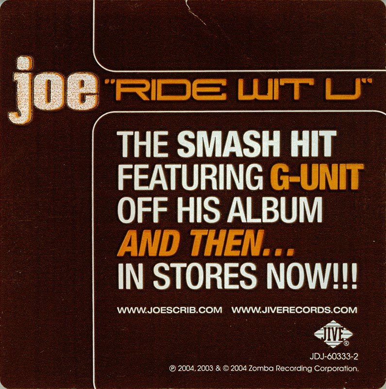 Promo, Import, Retail CD Singles & Albums Joe Ride Wit U (Promo CD