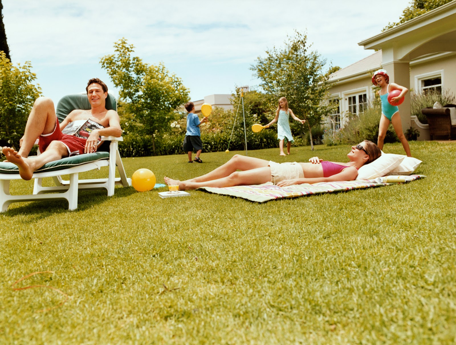 Sunbathing A Relaxing Backyard Activity