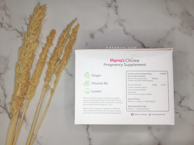 kandungan produk pereda mual dari mama's choice