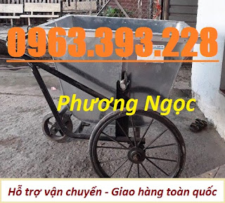 Xe thu gom rác bằng tôn, xe rác 500L, xe chở rác tôn 3 bánh, xe rác 500 Lít Xe-gom-rac-ton-500l