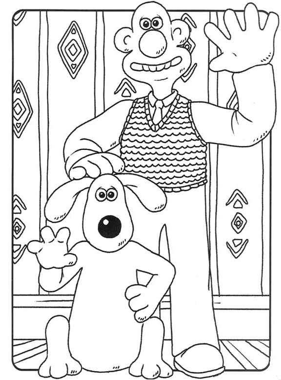 wallace and gromit coloring pages - photo #1