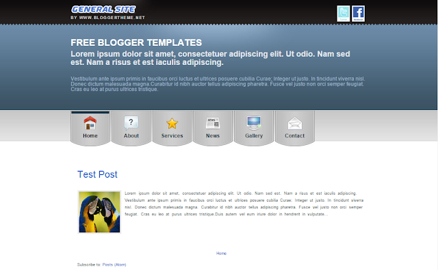 General Site Blogger Template