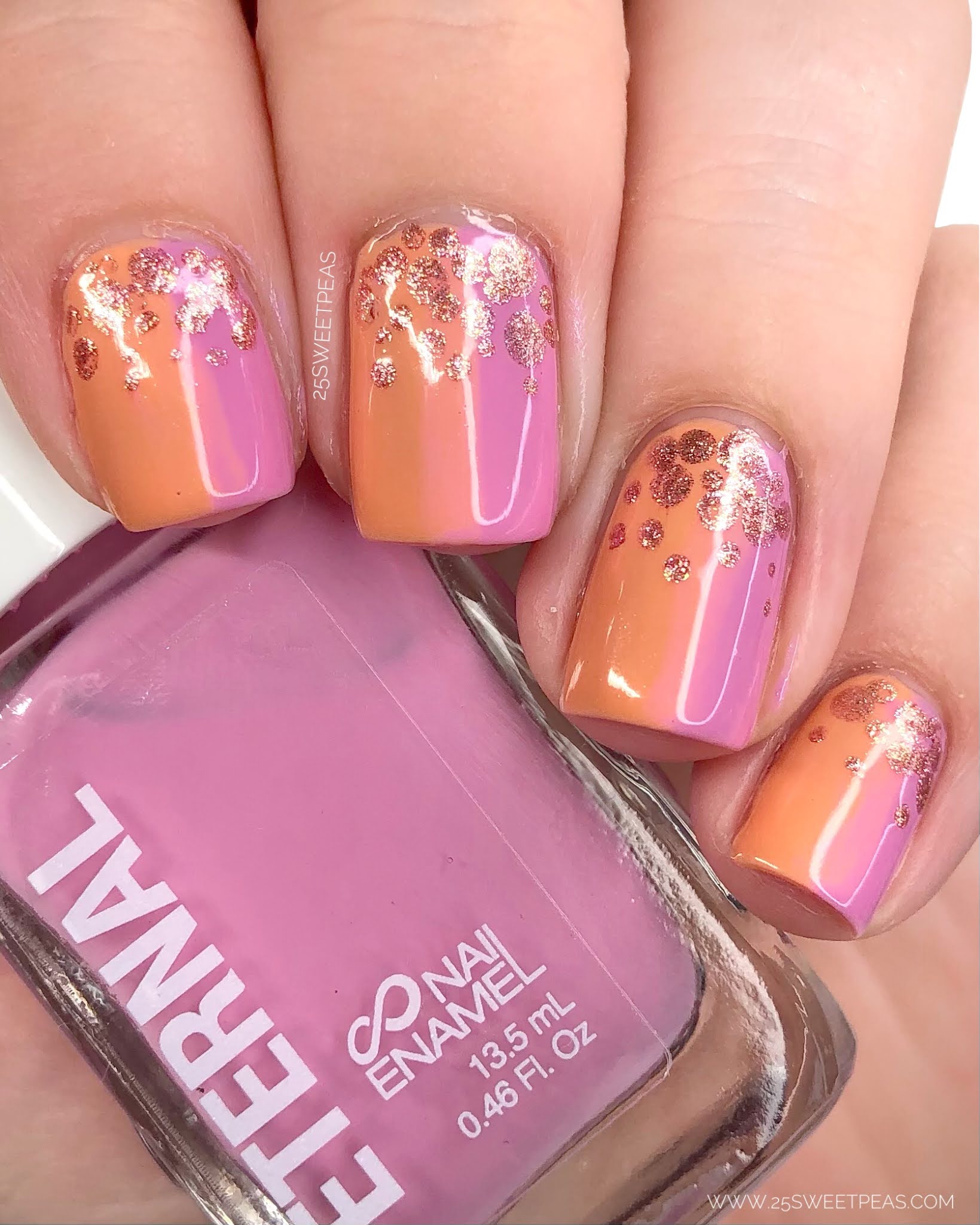 Brush Gradation Nails Featuring Eternal Nail Polish — 25 Sweetpeas