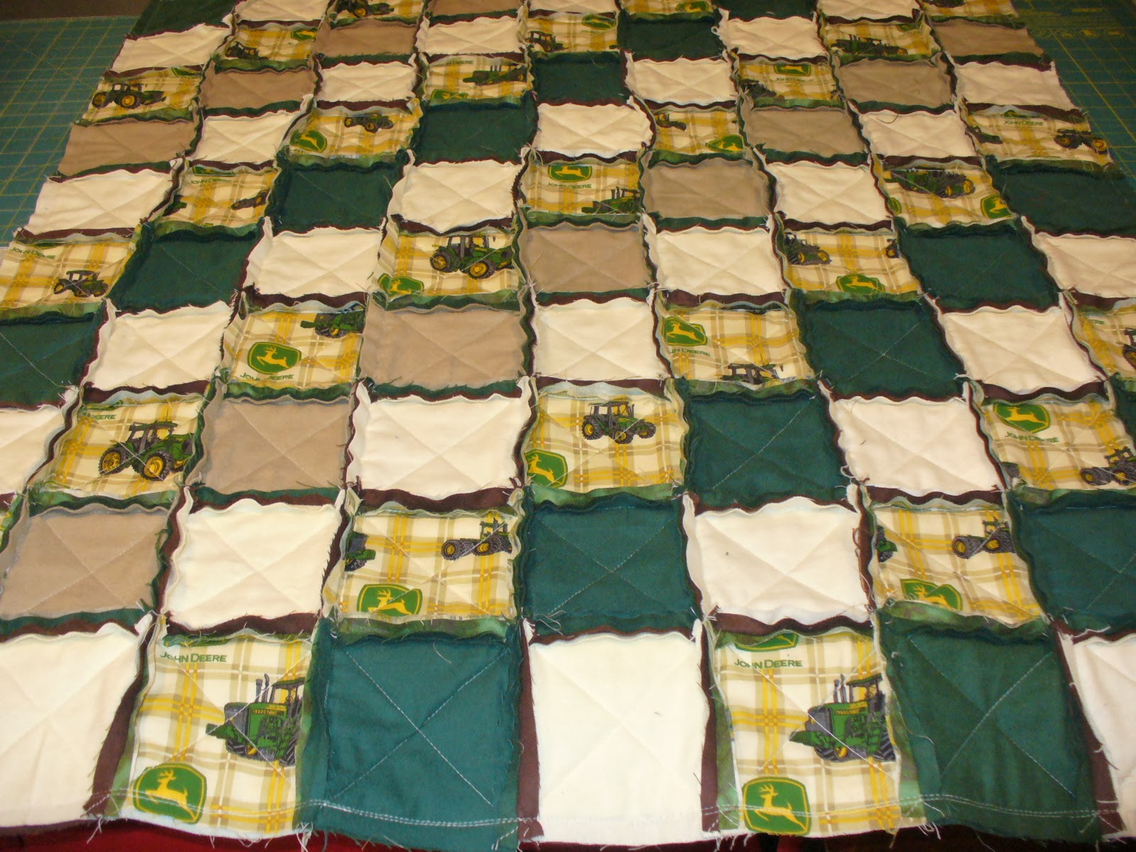 Ashlawnfarms Rag Quilt Creations John Deere Rag Quilt