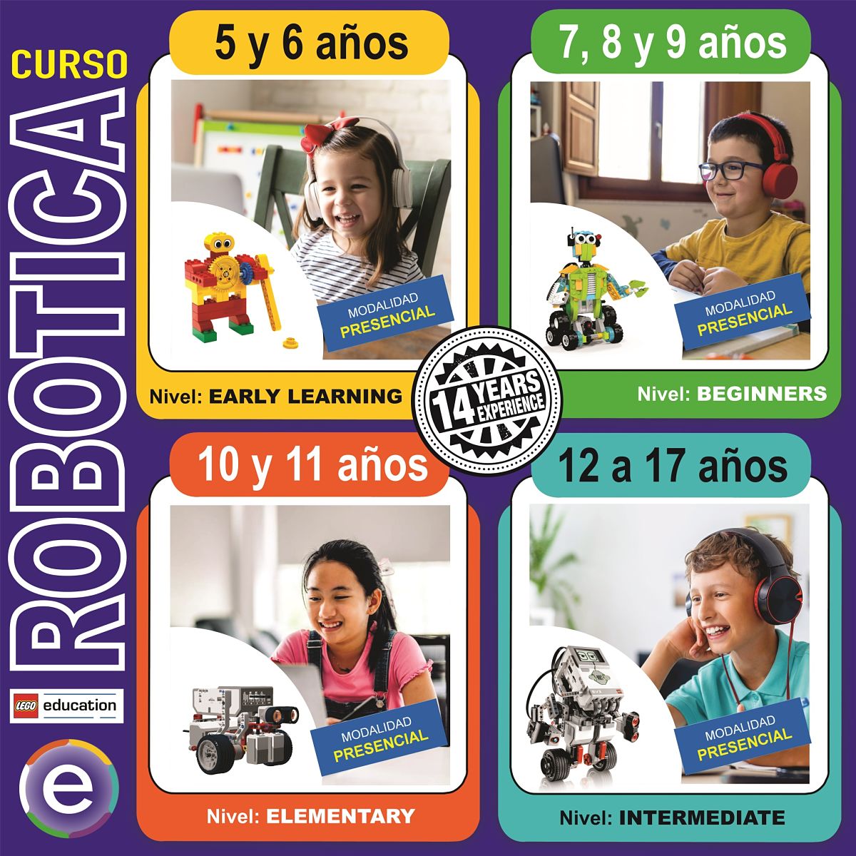 Curso Taller Clases de robótica educativa Lego para niños modalidad presencial en Arequipa, Perú