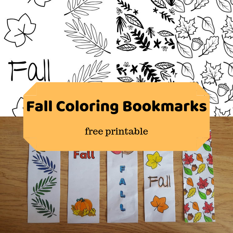 Free Printable Coloring Fall Bookmarks