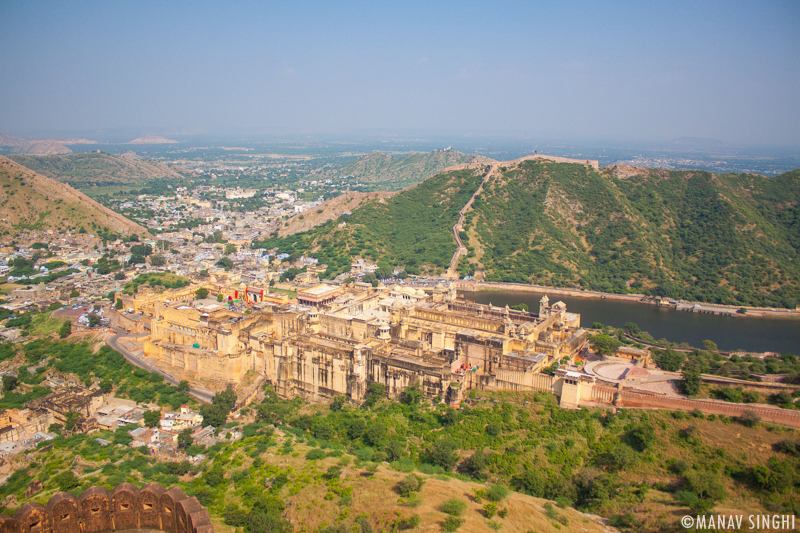 View of Amber Palace from Jaigarh Fort.