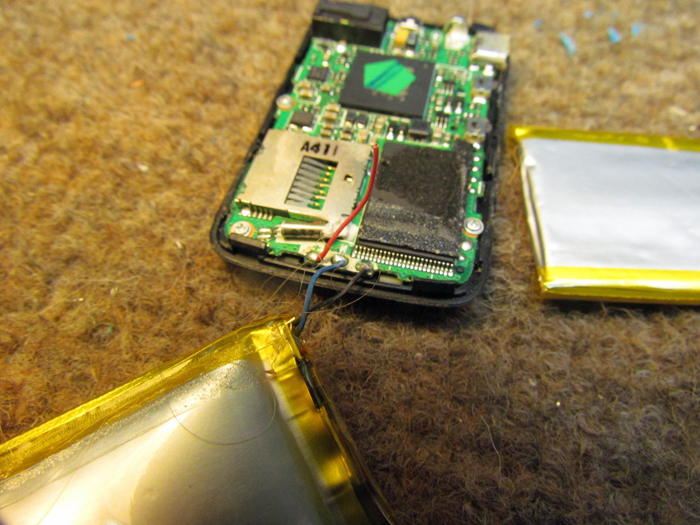 Replacing Rechargeable Internal Battery in SanDisk MP3 Player or