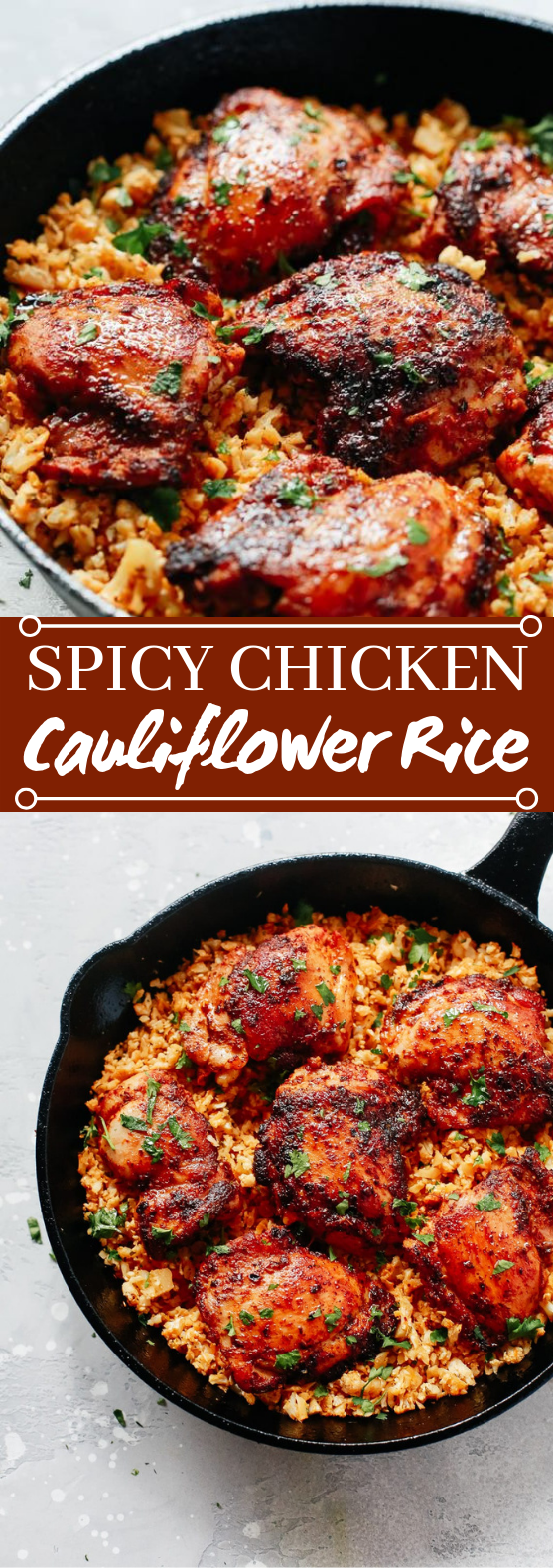 Spicy Chicken with Cauliflower Rice #paleo #glutenfree