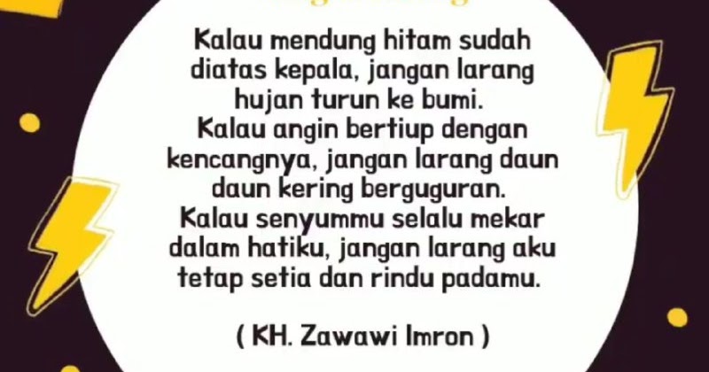 Puisi Zawawi Imron Tentang Rindu