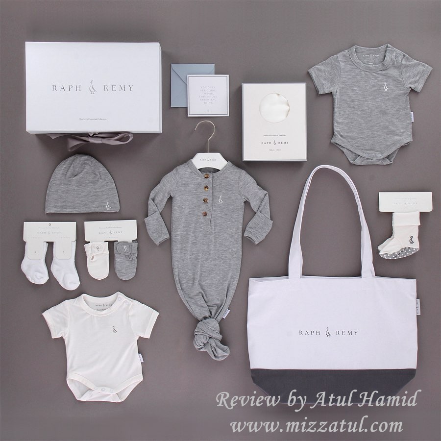 Hadiah dan Barangan Keperluan Bayi Baru Lahir dari RAPH & REMY Newborn Essentials Collection Gift Set