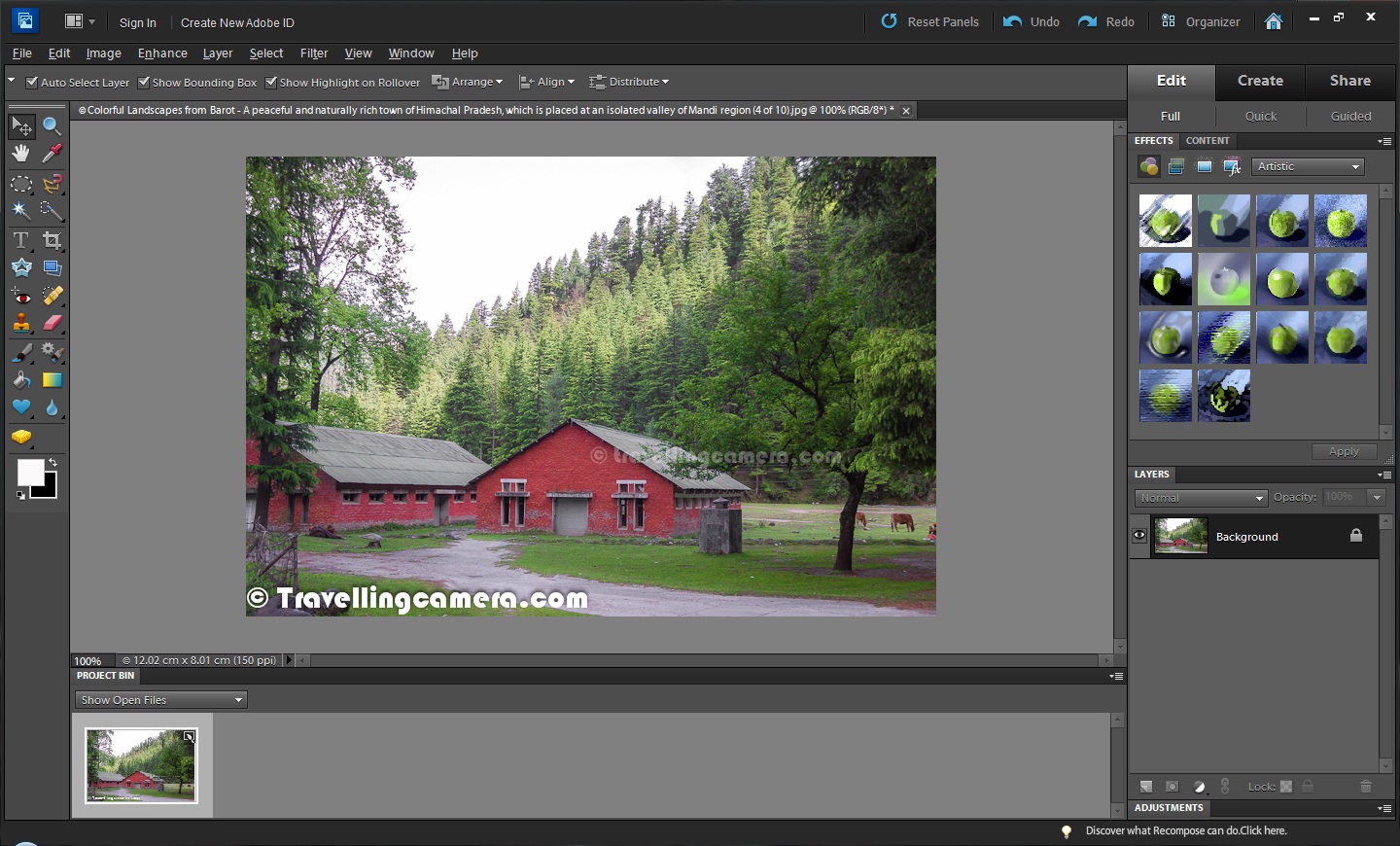 Using Layer Blending Modes of Adobe Elements to control