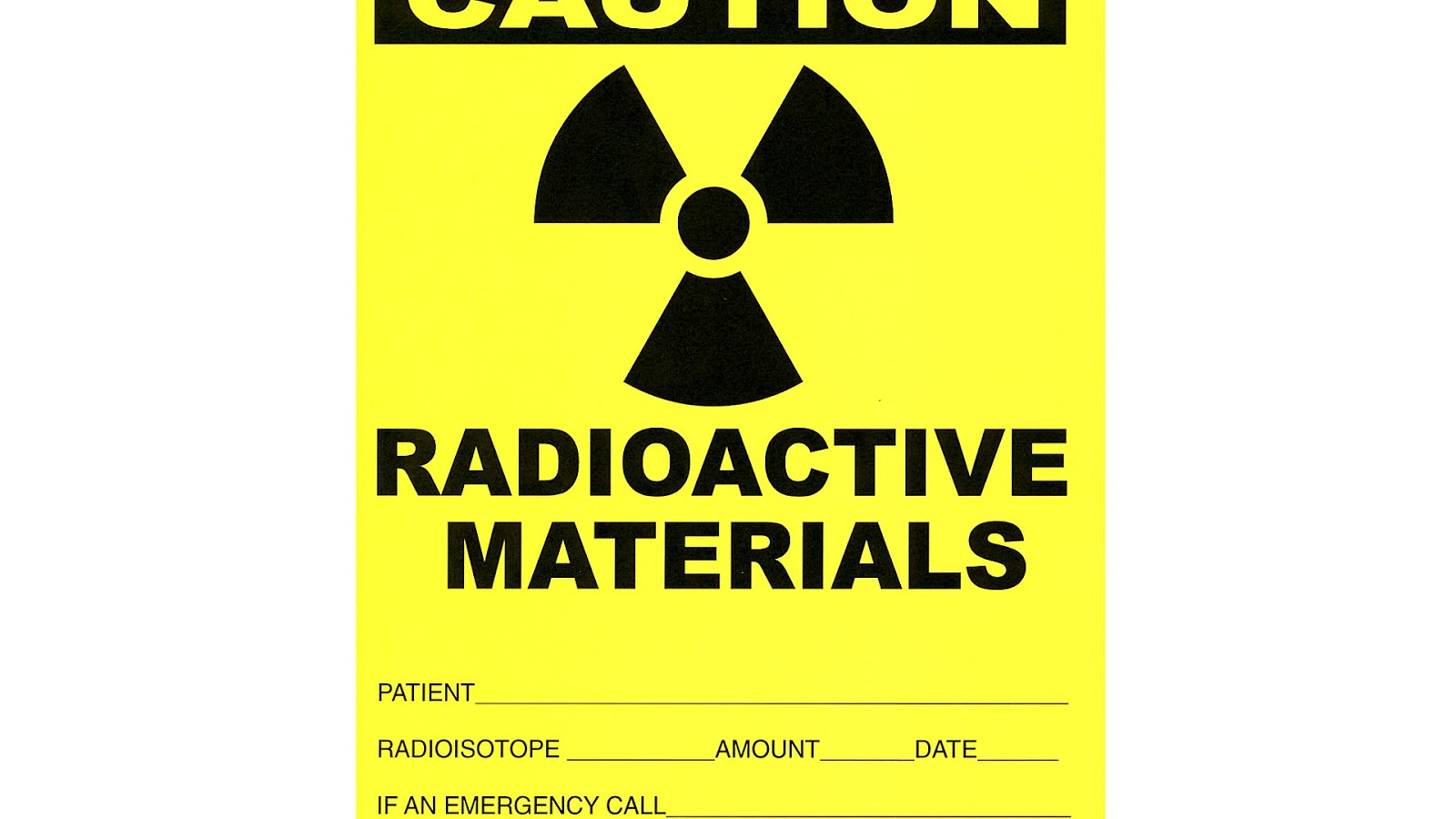 Caution Radioactive Material Sign Radio Choices