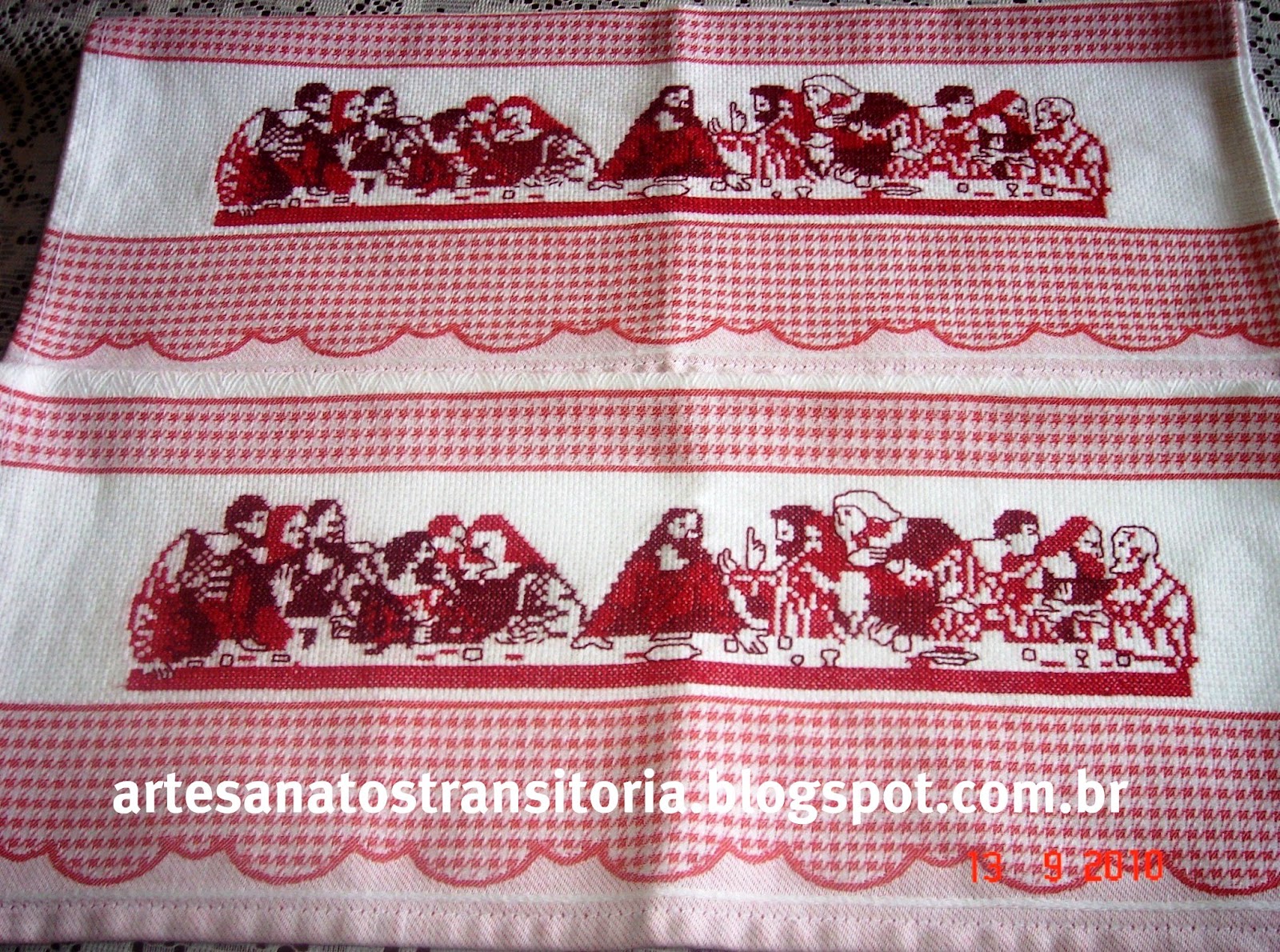 ARTESANATOS TRANSITÓRIA: Santa Ceia no ponto cruz