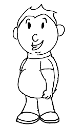 drawing cartoon drawings simple character easy sketch clipart cliparts lesson using circles would clipartmag