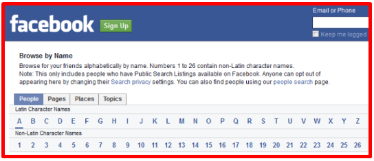 Facebook ohne Login