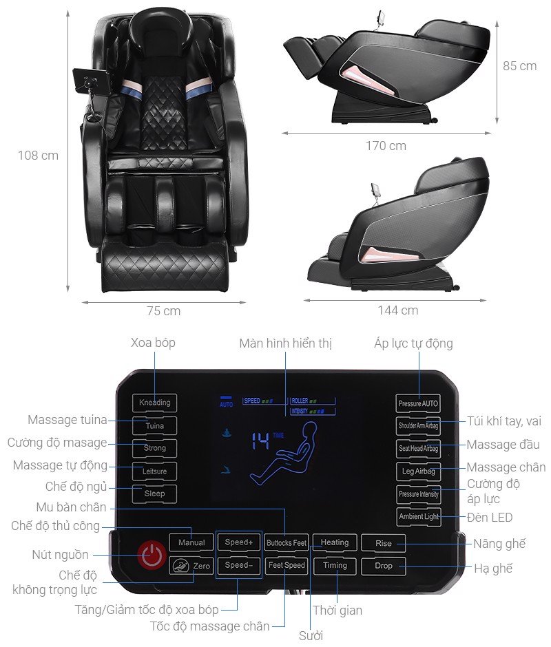 Ghế Massage Cao Cấp Airbike Sport MK280 Mishio