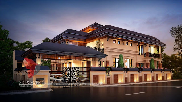 Bungalow Architectural Rendering 3D power