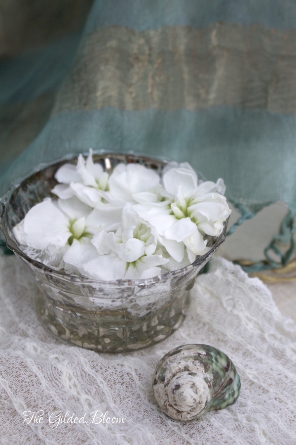 Bowl of Blossoms and Shell- www.gildedbloom.com Bowl of Blossoms and Shell- www.gildedbloom.com
