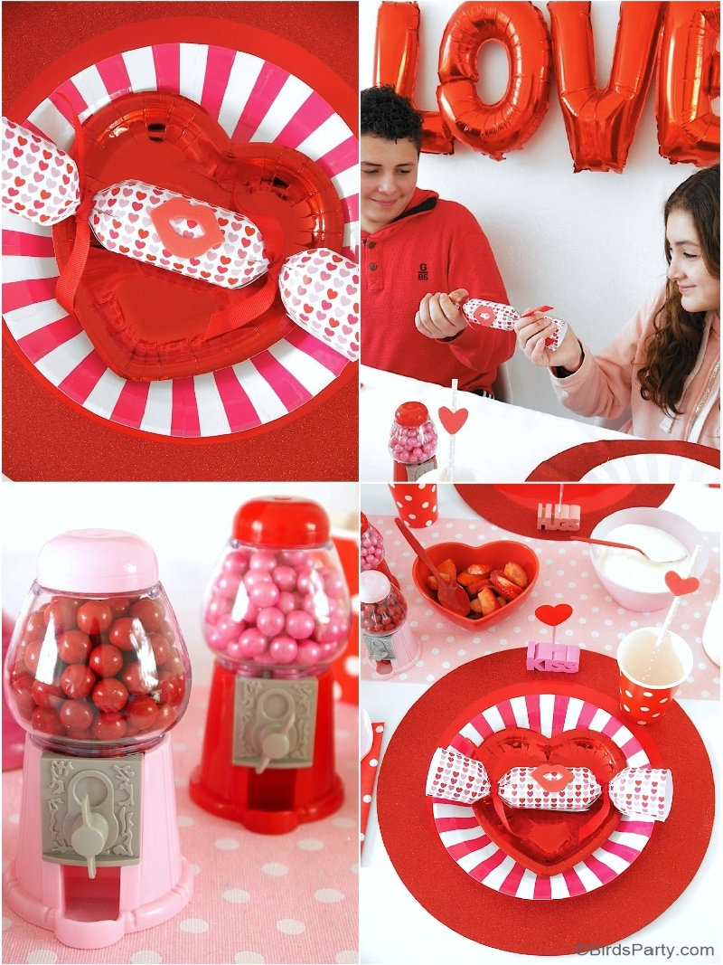 Valentine's Day Crepe Party  - simple and fun ideas to hosting kids, family or friends for Love Day with a delicious pancake desserts tablescape! by BirdsParty.com @birdsparty #valentinesday #tablescape #crepeparty #pancakeparty #kidsvalentinesday #valentinesdayparty #galentinesdayparty #partyideas