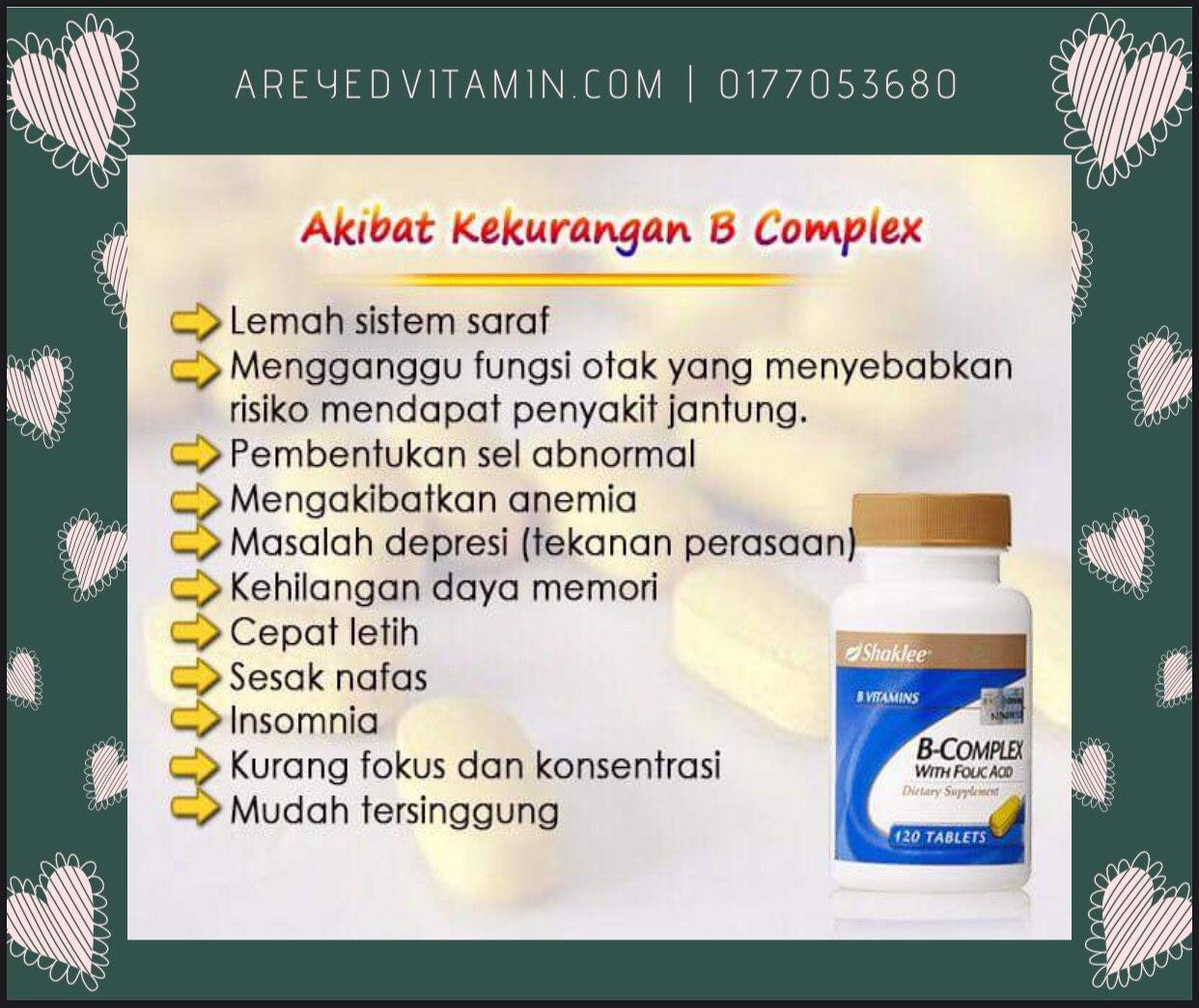Kebaikan Vitamin B Complex Shaklee / Testimoni B Complex Shaklee