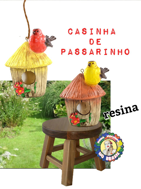CASINHA DE PASSARINHO DE RESINA