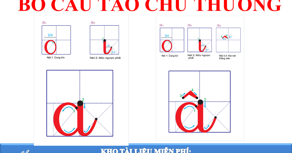 Bộ cấu tạo chữ thường (file PDF) - KHO SÁCH SỐ.COM