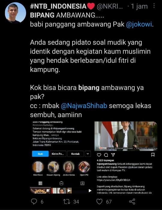 Jokowi bipang ambawang Gegara Bipang
