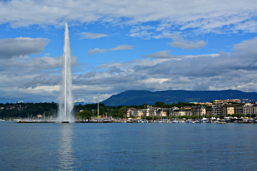 Jet d'Eau in Geneva Switzerland