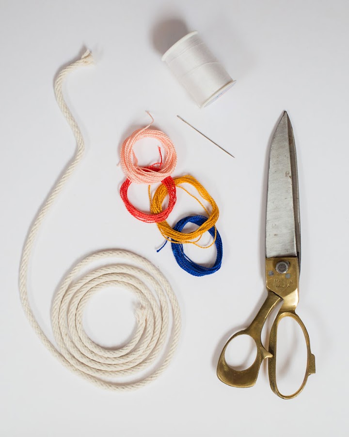 como hacer un collar de cuerda de algodón