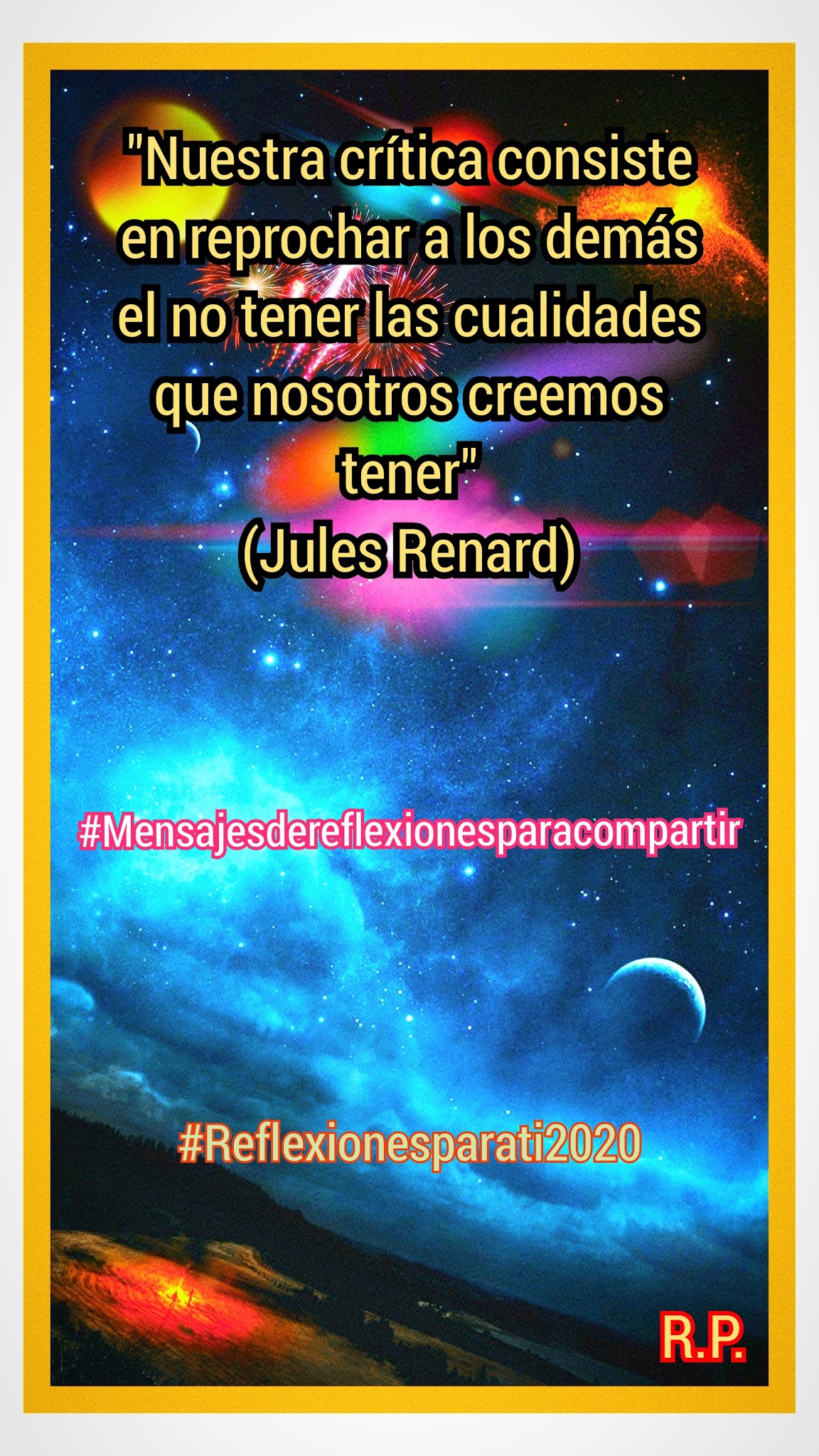 Nuestra crítica consiste en reprochar a los demás el no tener las ...