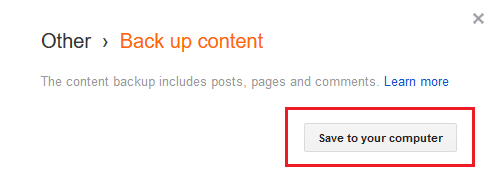 save blog posts pages content on computer