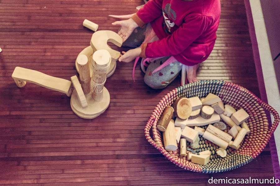 bloques naturales juguetes madera