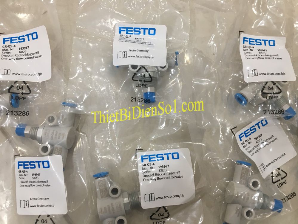 Van 1 chiều Festo GRQS4 193967 PLC HMI SERVO