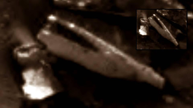 Curiosity image shows stone cutting machine and exhaust pipe on Mars Mars%2Bstone%2Bcutting%2Bmachine%2Bexhaust%2Bpipe%2B%25281%2529